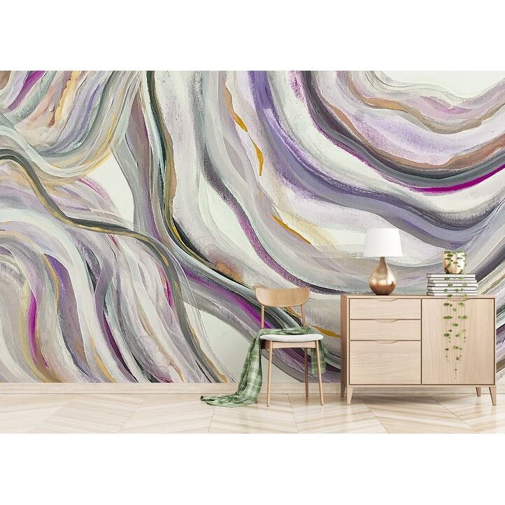 GK Wall Design Watercolor Abstract Line Minimalist Removable Wallpaper