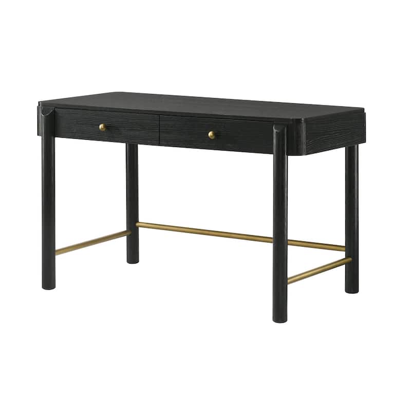 Anser Black 2-Drawer Vanity Desk
