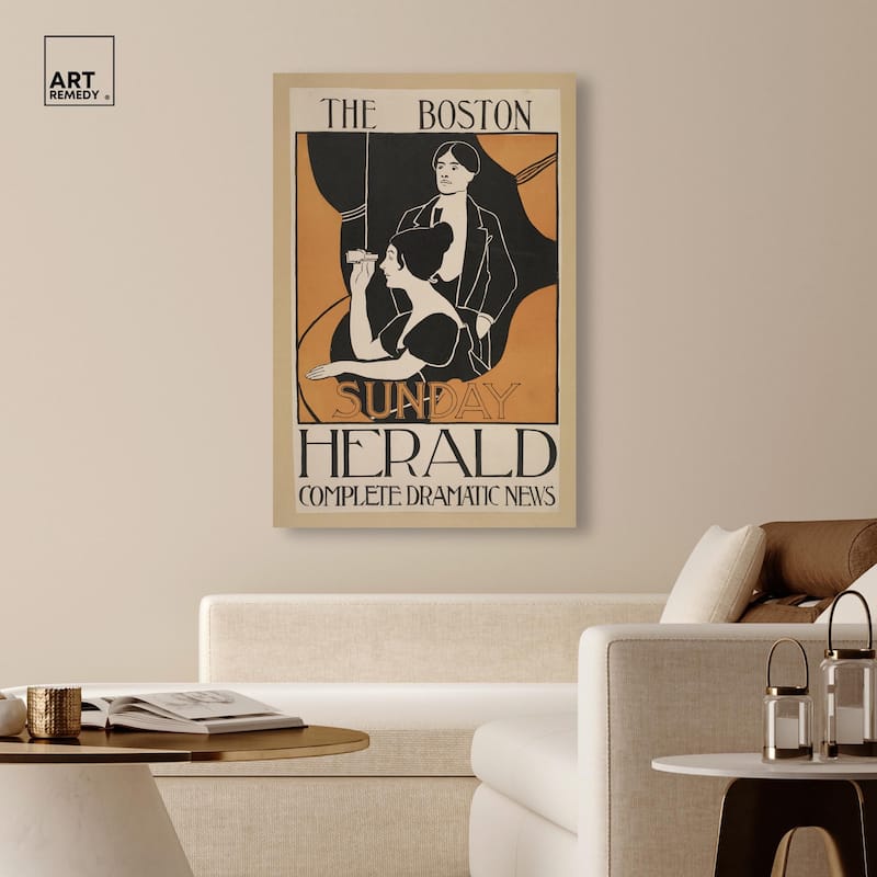 Sunday Herald 1893 Canvas by Art Remedy, Gallery Wrapped
