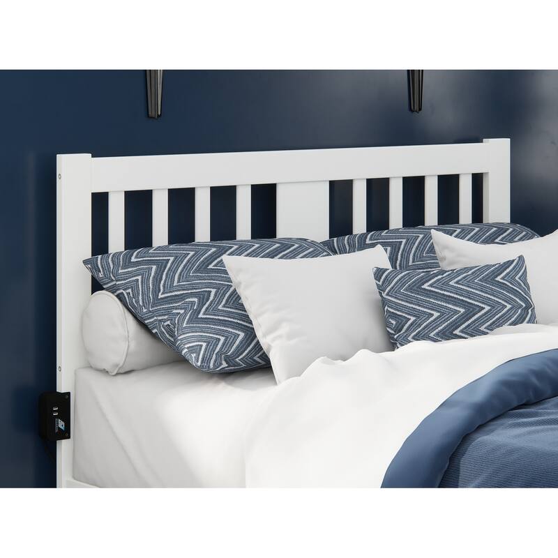 AFI Tahoe Headboard with Attachable Charger - White - Full