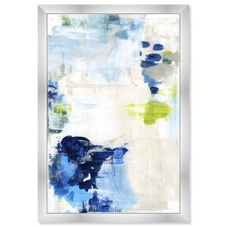 Oliver Gal 'Perks' Abstract Framed Wall Art Prints Paint - Blue, White ...