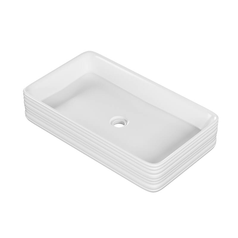 Nancy 25'' Vessel Sink In White - 26.6" x 14.95" 4.7"