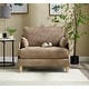 preview thumbnail 15 of 33, Chenille Upholstered 3-in-1 Convertible Sleeper Foldable Sofa Bed Recliner Chair with 3 Pillows Light Brown