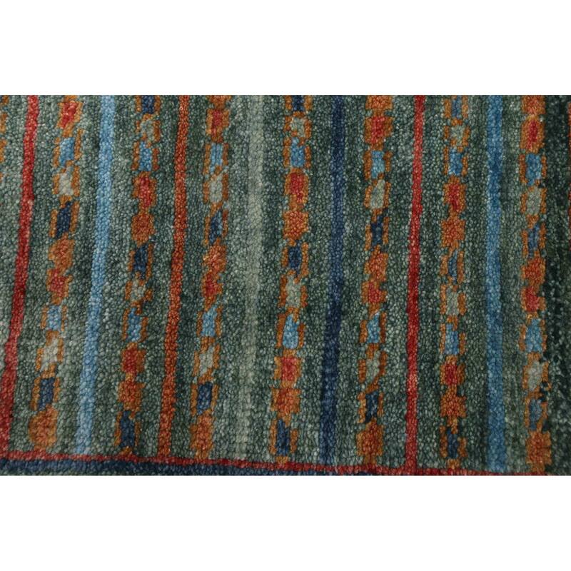 ECARPETGALLERY Hand-knotted Peshawar Ziegler Dark Green Wool Rug - 6'0 x 7'10