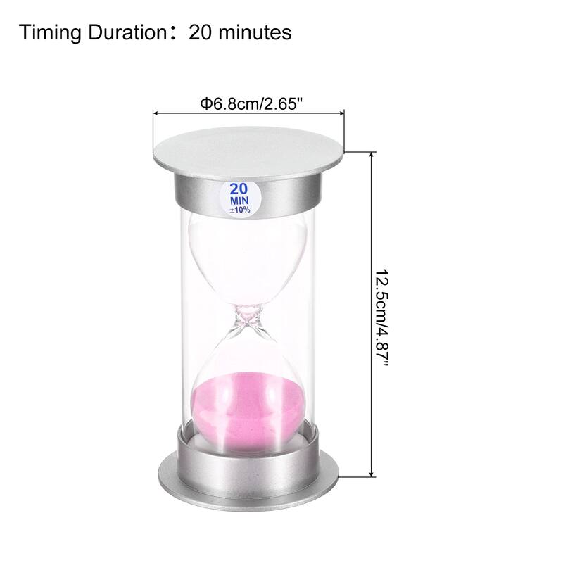 20 Minute Sand Timer, Sandy Clock Count Down Sand Glass, Pink Sands