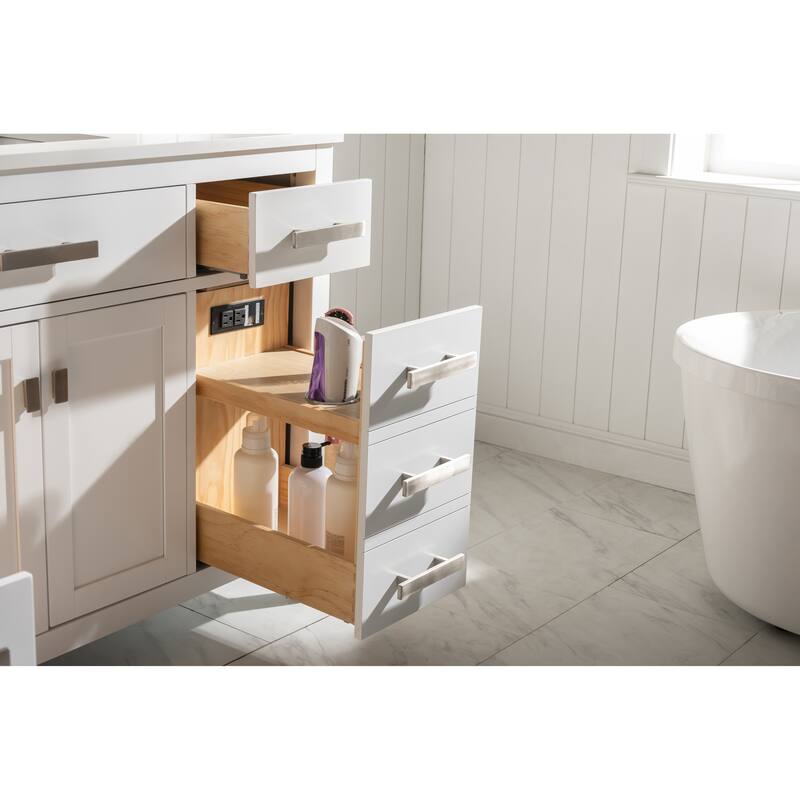 Valentino 84" Double Vanity in White