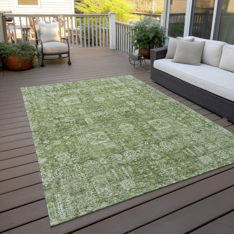 Machine Washable Indoor/ Outdoor Chantille Vintage Traditional Rug