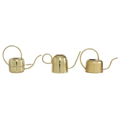 Metal Watering Can Indoor Outdoor Planter - Set of 3 Gold - Roche River Decor