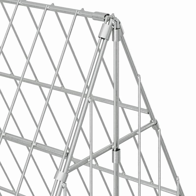 vidaXL Chicken Cage Silver in Galvanised Steel