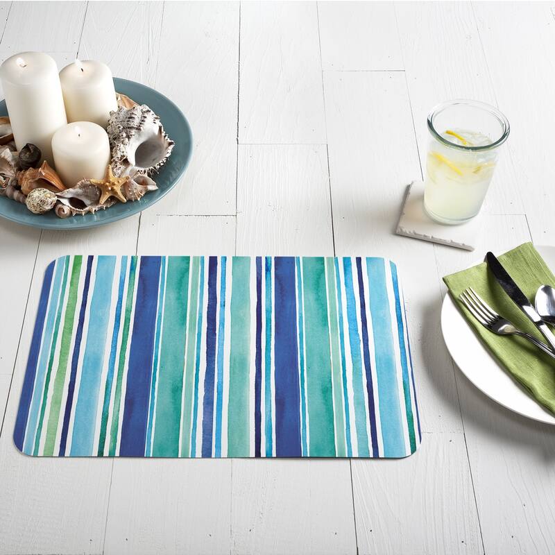 Reversible Wipe-clean Counterart Placemats Set of 4 - Chairs By The Sea Conimar