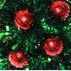 preview thumbnail 2 of 0, 5" Hanging Tinsel Berry Christmas Metalic Ball Ornament, Red/Green, Set of 2 - 5