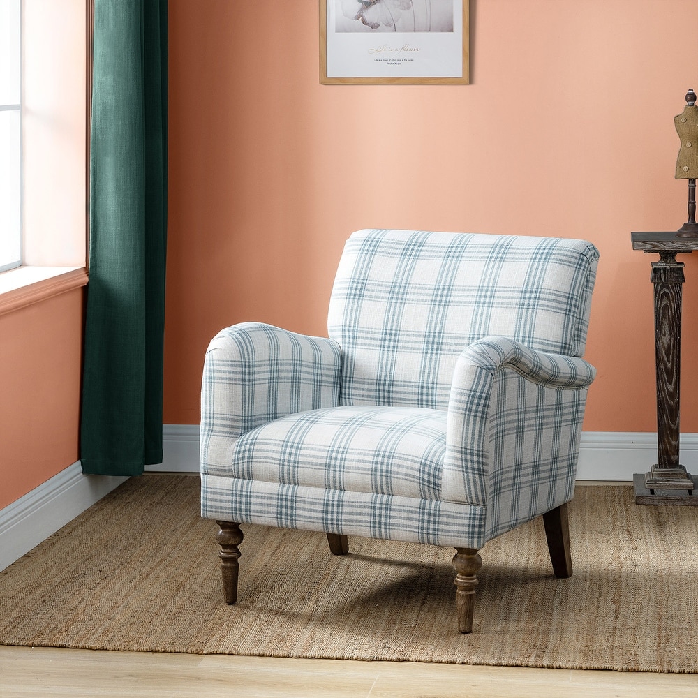 Blue sales check chair