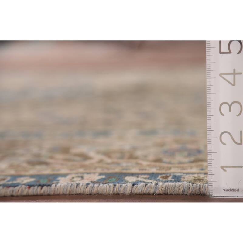 Hand Knotted Oriental 100% Wool Carpet Traditional Floral Coral Mashad Area Rug - 9' 1'' X 6' 1''