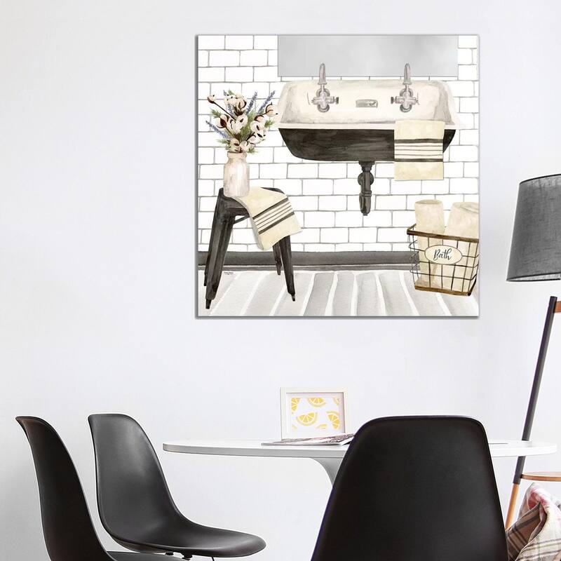 iCanvas "Farmhouse Bath II Sink" by Tara Reed Canvas Print - 37x37x1.5