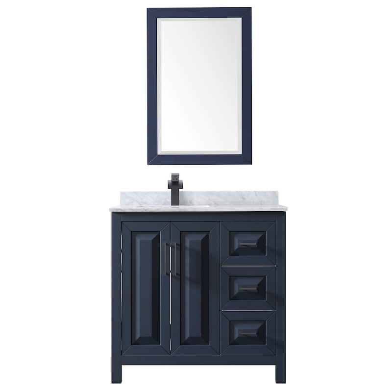 Wyndham Collection Daria 36" Free Standing Single Vanity Set with MDF