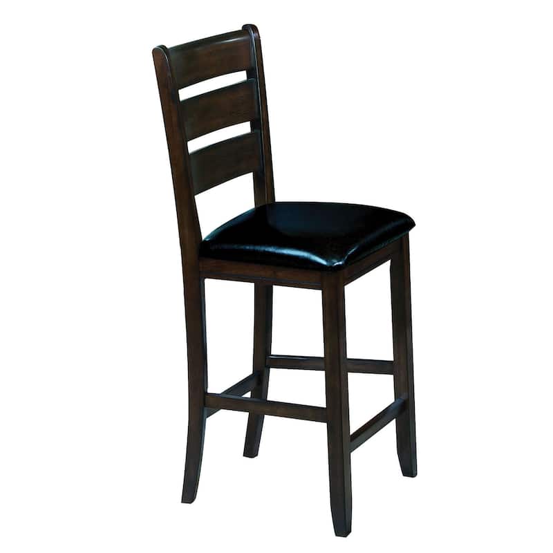 Black and Espresso Counter Height Chairs (Set of 2)