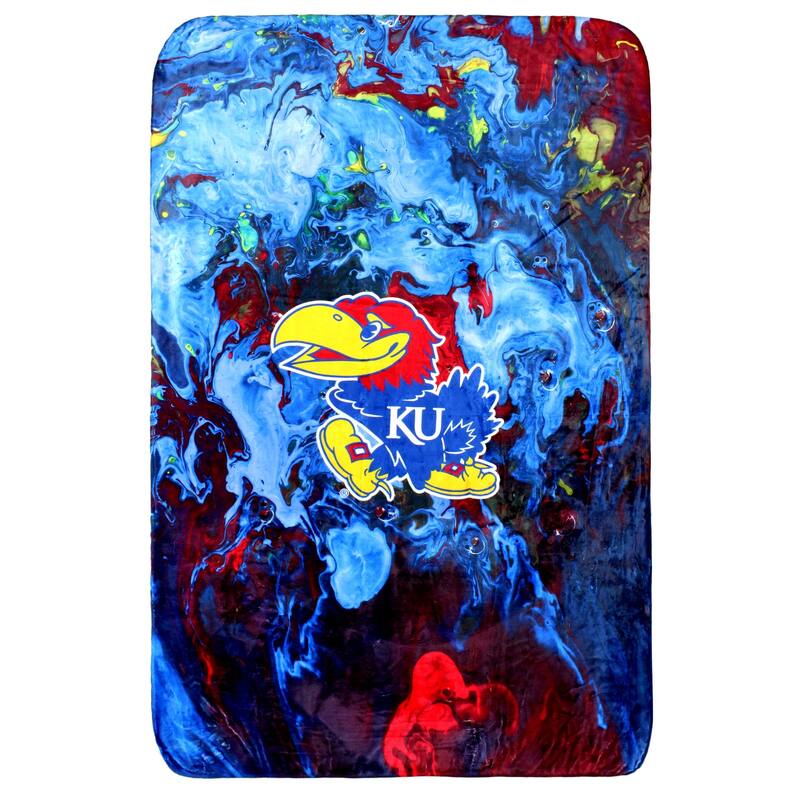 Kansas Jayhawks Sublimated Soft Throw Blanket - 30x40