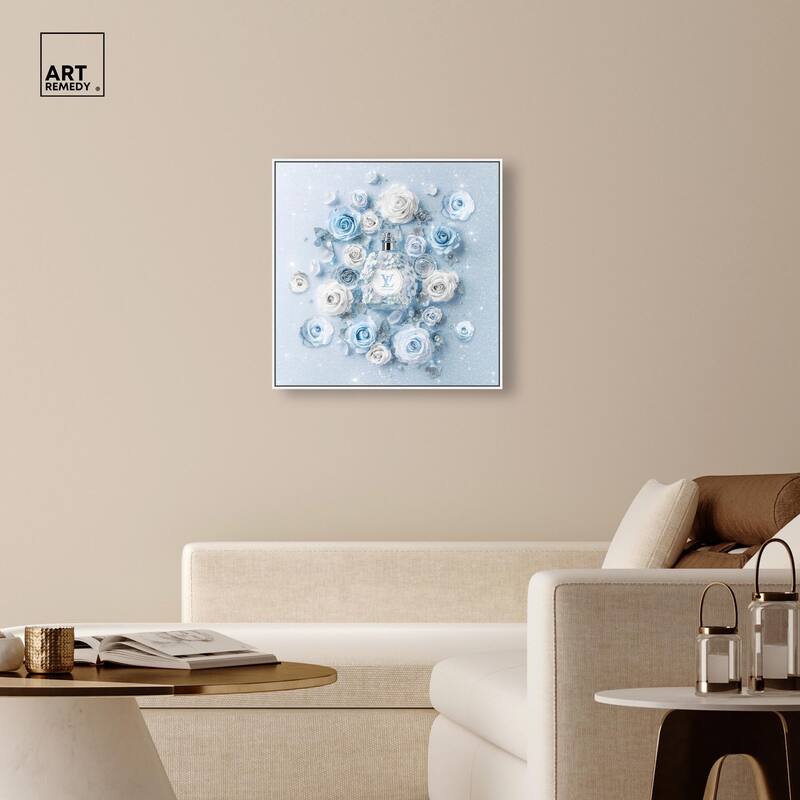 Sparkling Floral Perfume Canvas by Art Remedy