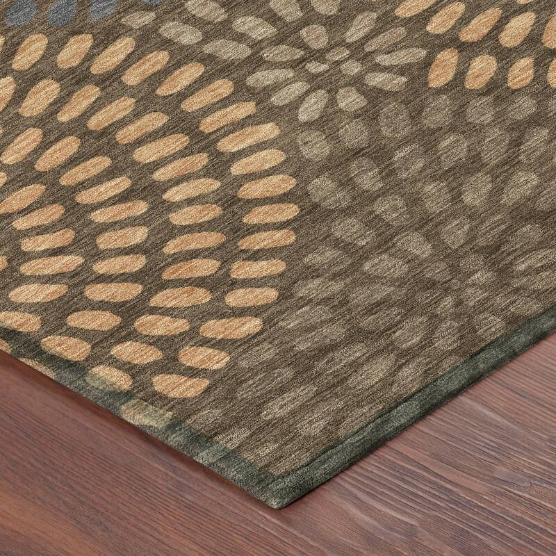 Machine Washable Indoor/ Outdoor Casual Ric Chantille Rug