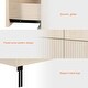 preview thumbnail 8 of 14, 94.5" Modern Reeded Minimalist Sideboard With Doors And Drawers, 3-In-1 Wooden Credenza