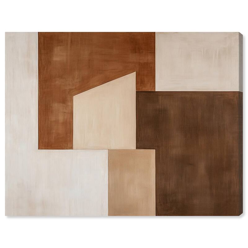 Cream and Brown Panels I Canvas by Art Remedy, Gallery Wrapped - 30" x 24"