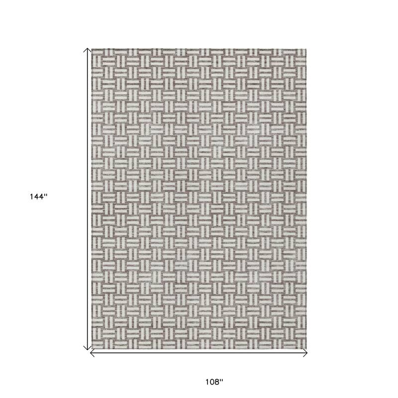 HomeRoots Geometric Transitional Rectangle Outdoor Rug