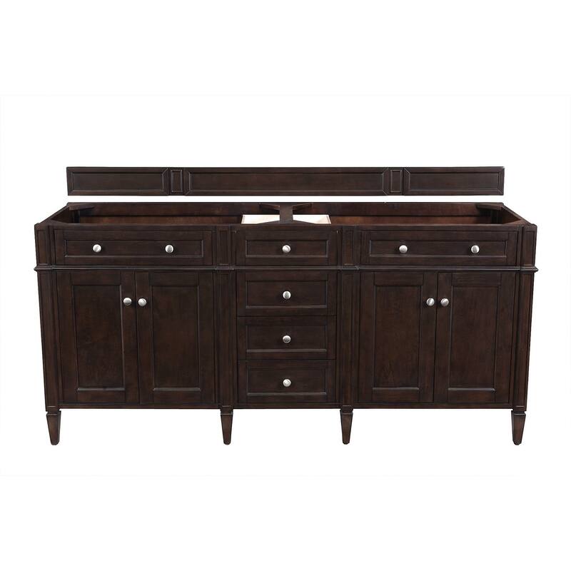 James Martin Vanities 650-V72-M Brittany 72" Free Standing Double - Burnished Mahogany - Mahogany Finish