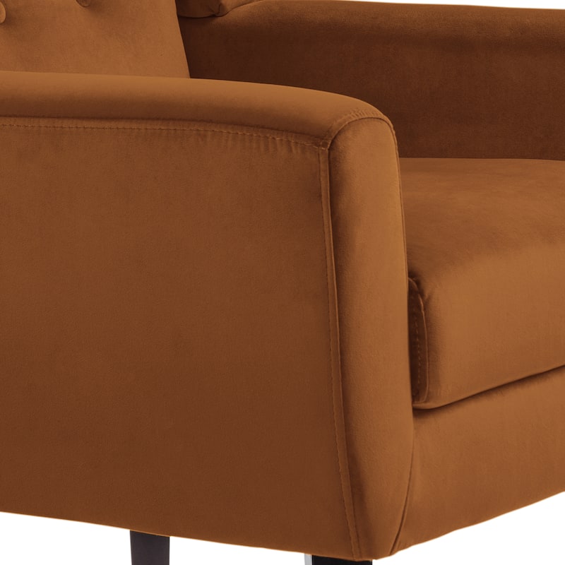 Velvet Upholstered Armchair Tufted Accent Chairs Set of 2
