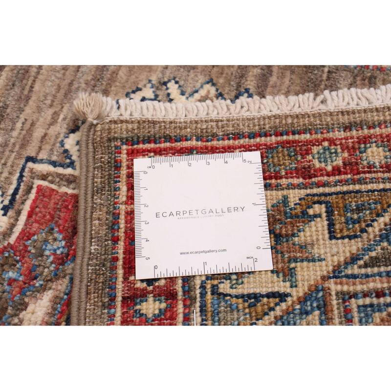 ECARPETGALLERY Hand-knotted Aryana Taupe Wool Rug - 2'6 x 7'10