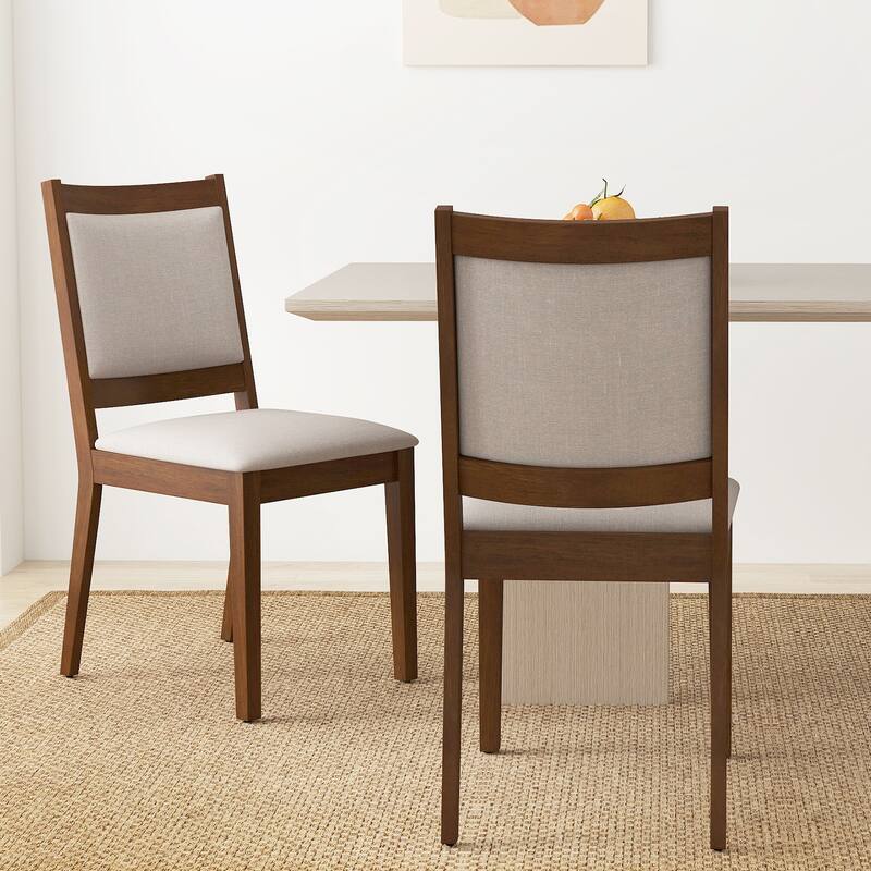Gymax Modern Dining Chair Set of 4 Upholstered Kitchen Chair w/ Padded