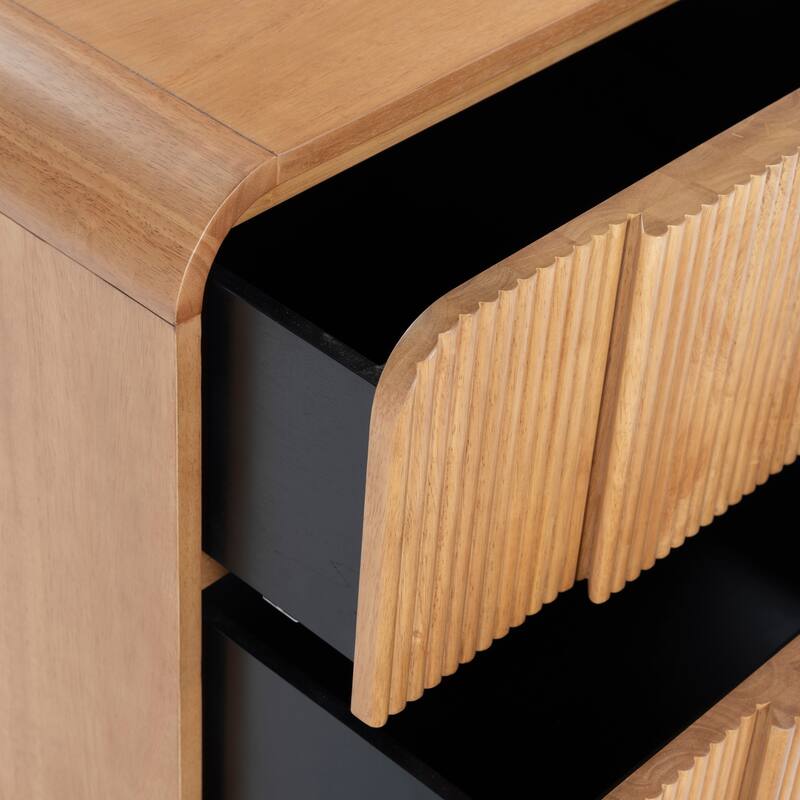 SAFAVIEH Couture Vitale Reeded Wood Nightstand