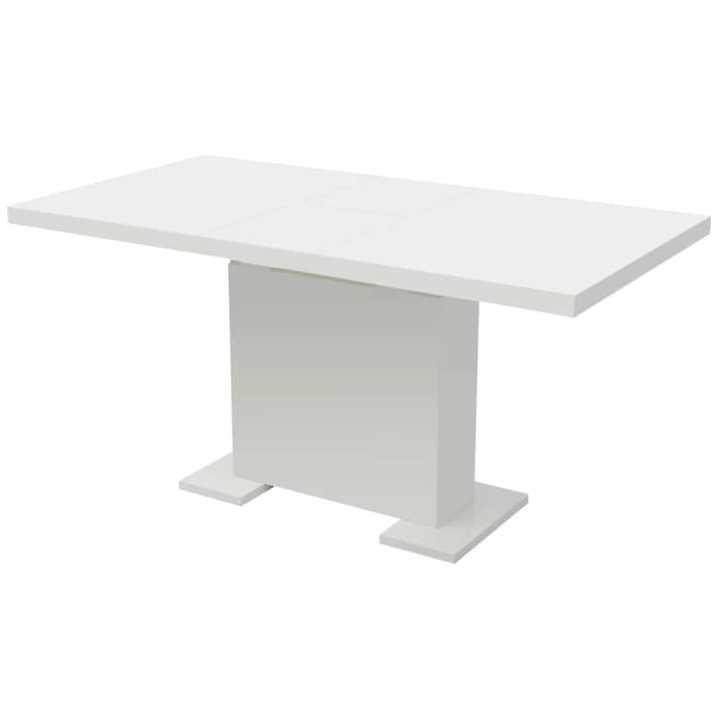 vidaXL Extendable Dining Table High Gloss White - 47.2"x31.5"x29.5"