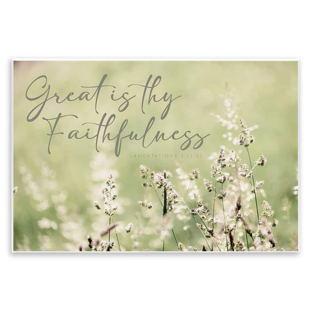 Stupell Spiritual Faithfulness with Florals Wall Plaque Art Design By Erin Marie