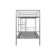 preview thumbnail 9 of 13, Silver Twin over Twin Size Metal Bunk Bed, Heavy-duty Sturdy Metal, Noise Reduced Design, Safety Guardrail