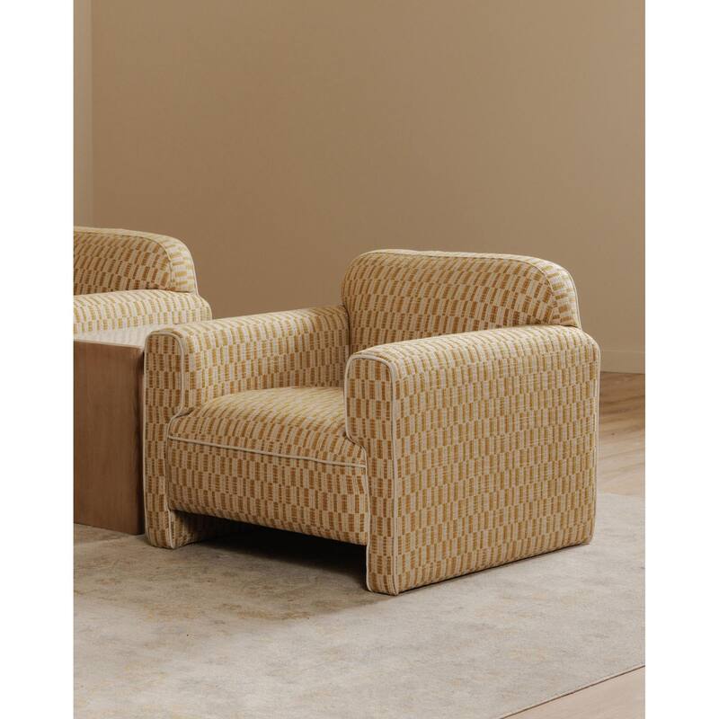NADAAL STUDIOS Auden, Accent Chair With Rolled Arms - 34"W x32.7"D x28.9"H