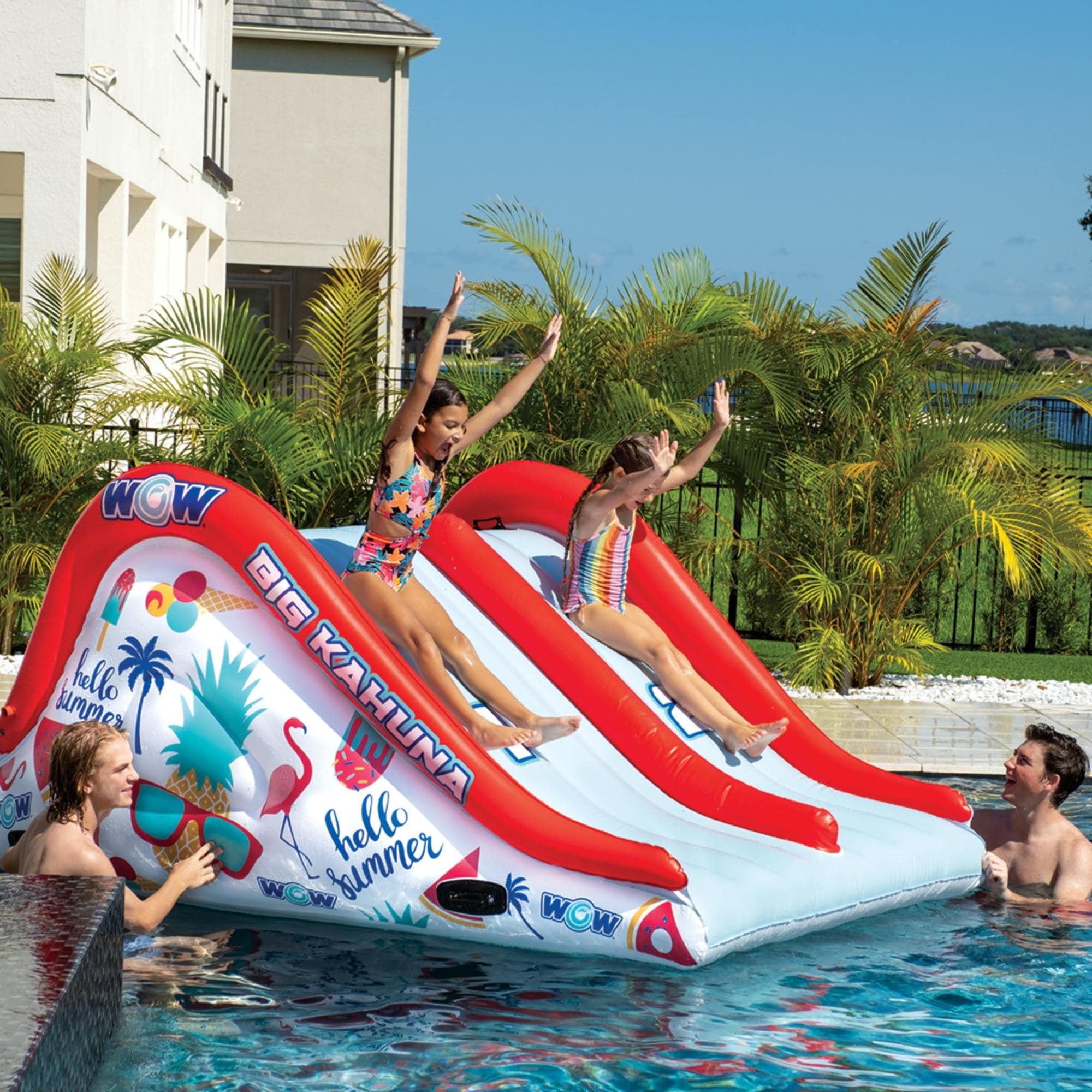 WOW Sports Big Kahuna Two-Lane Slide for In-Ground Pools (22-WSL