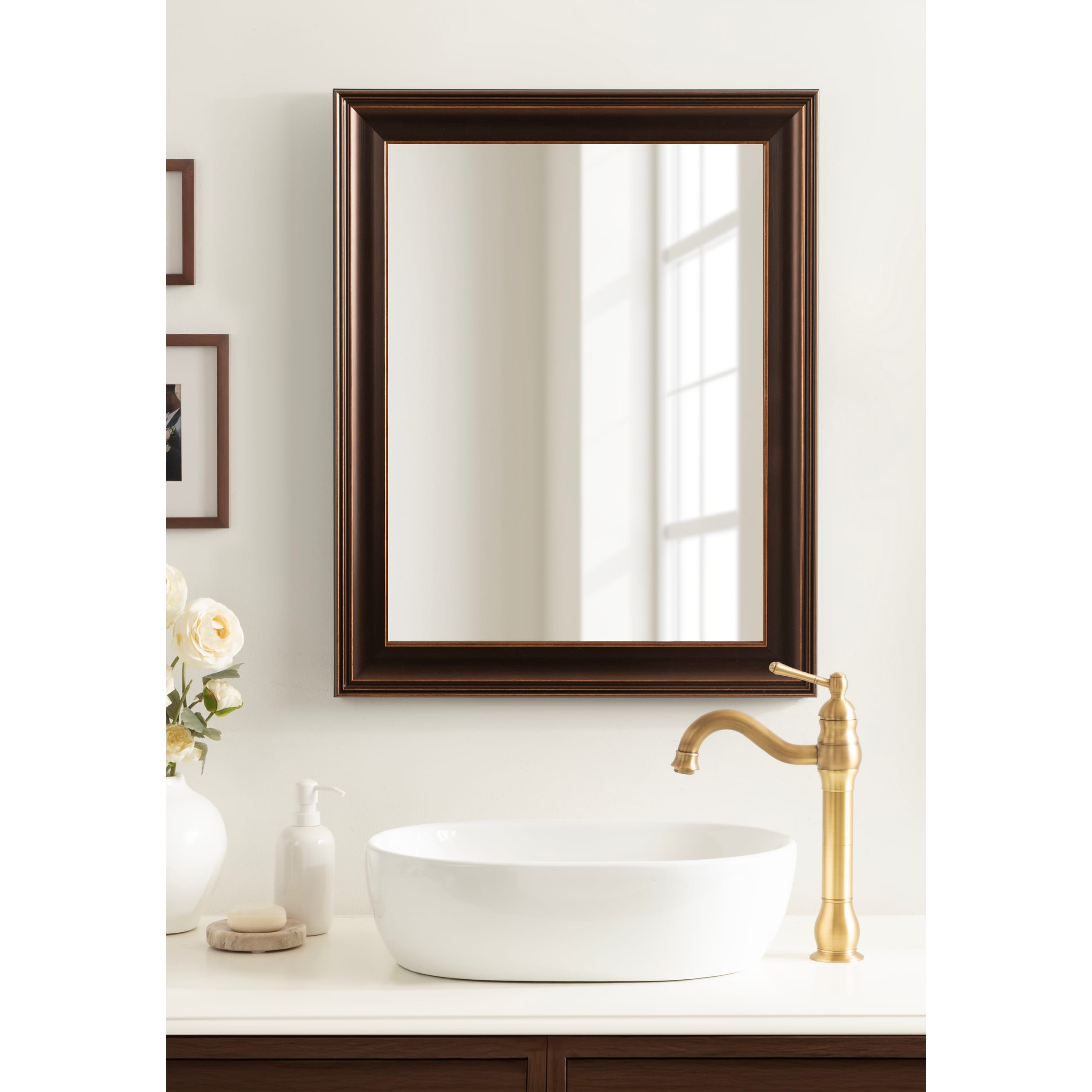 Kate and Laurel Galiano Rectangle Bathroom Wall Mirror