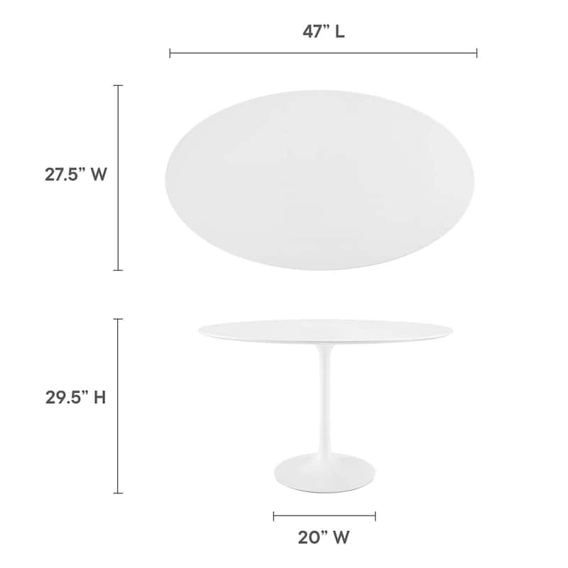 Lippa Oval Wood Top Dining Table