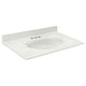 preview thumbnail 3 of 1, Transolid Cultured Marble 49-in x 19-in Vanity Top - 49-in x 19-in - 49-in x 19-in White on White