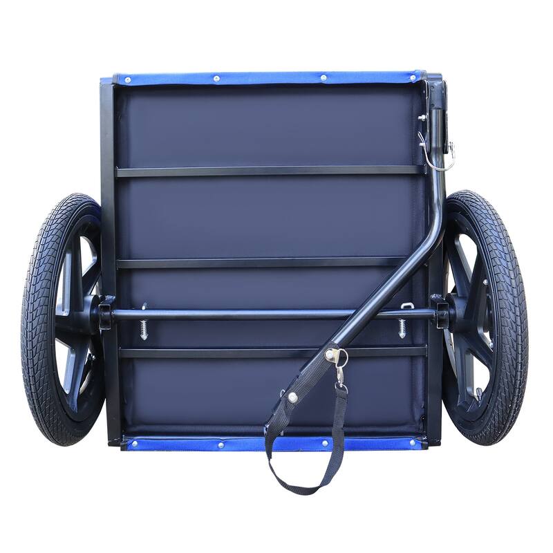 Blue Pet Bike Trailer for Dogs Foldable Bicycle Pet Trailer