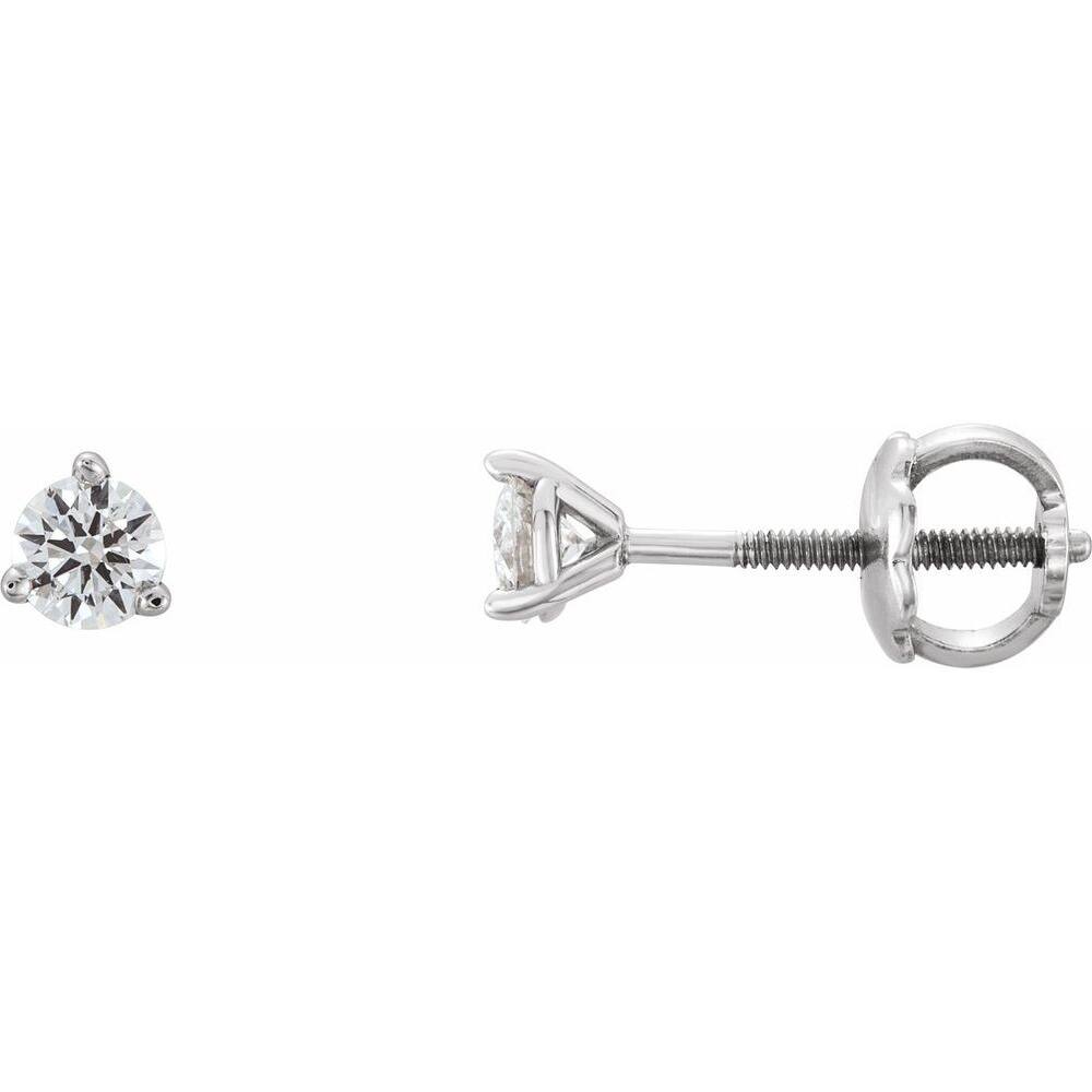 14K White Gold 1/5 CTW Diamond Earrings