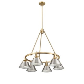 Orwell 6-Light Chandelier in Brushed Champagne Bronze with Pewter - Gold