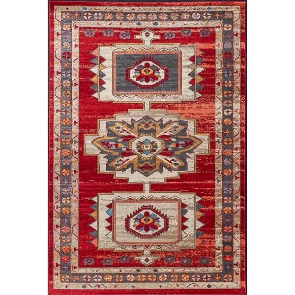Rugs2Go Persian Culture Red Zolo Oriental Heatseat Polypropylene Easy