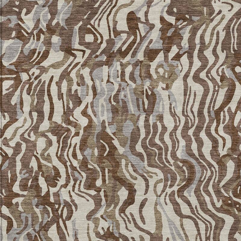 HomeRoots Abstract Transitional Rectangle Outdoor Rug