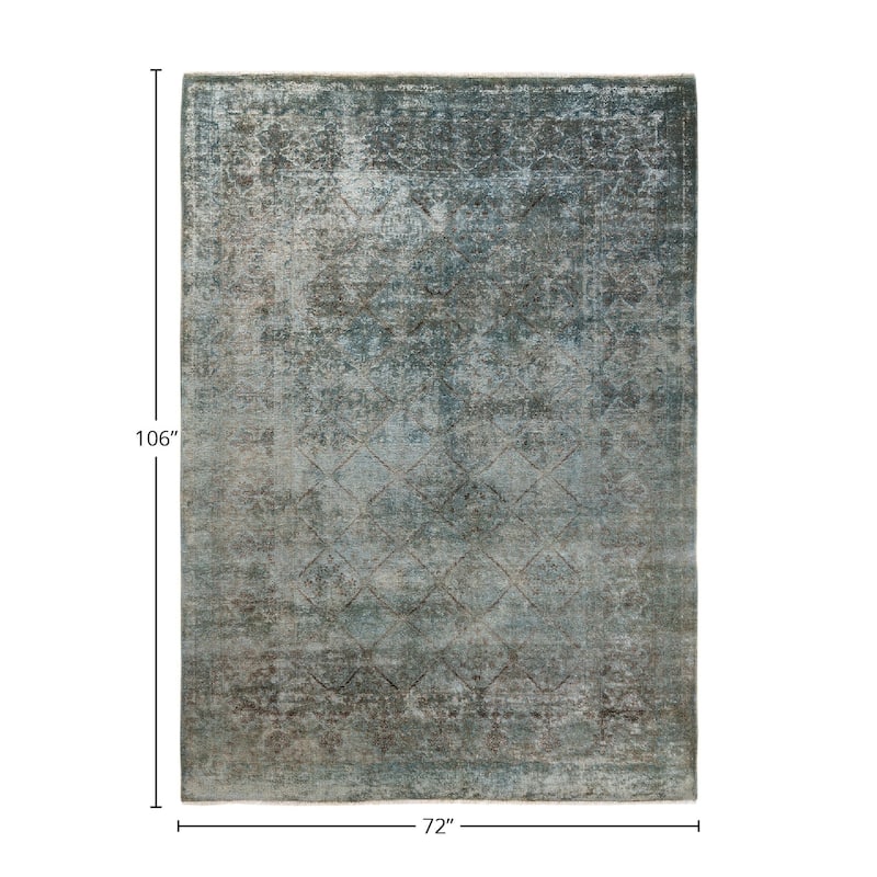 Vibrance, One-of-a-Kind Hand-Knotted Area Rug - Gray, 6' 0" x 8' 10" - 6' 0" x 8' 10"