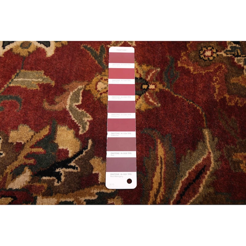 ECARPETGALLERY Hand-knotted Jamshidpour Dark Red Wool Rug - 8'10 x 12'1