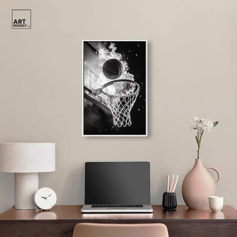 Scorch Some Hoops Canvas by Art Remedy