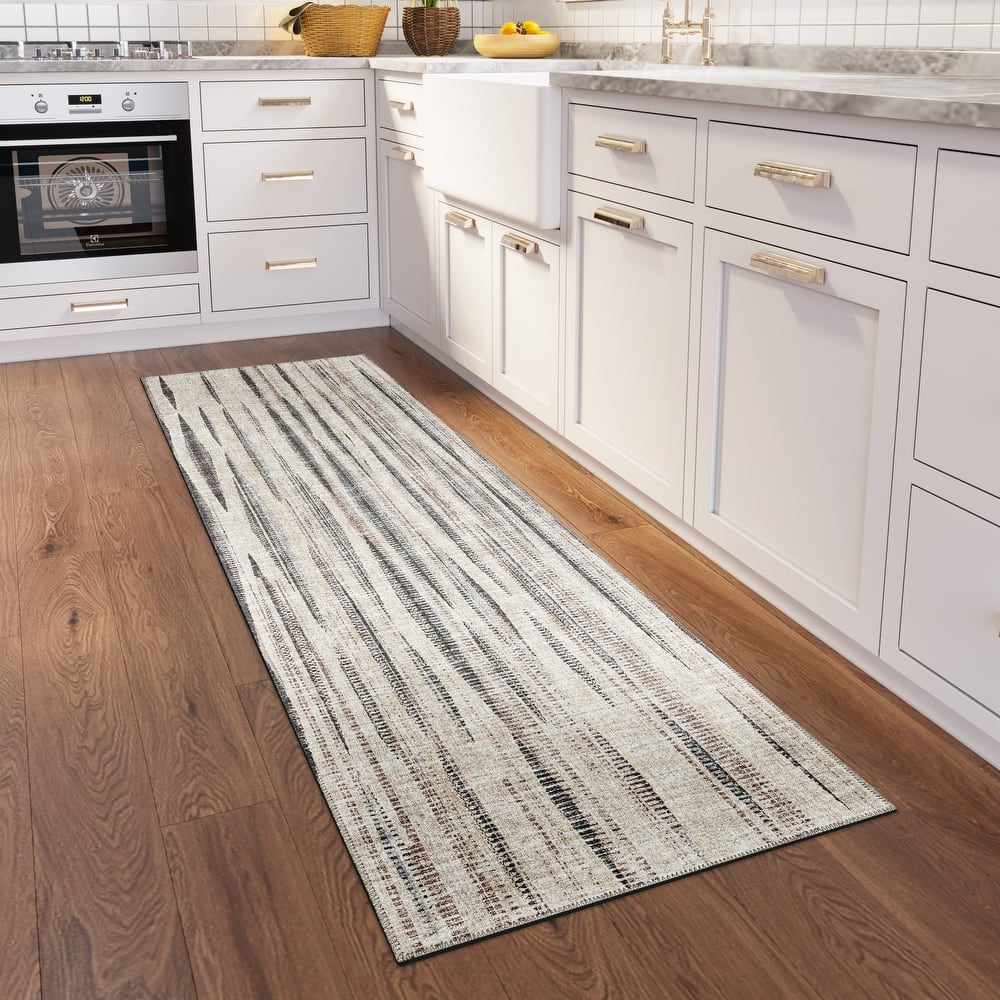 Indoor/Outdoor Waverly Modern Stripes Washable Rug