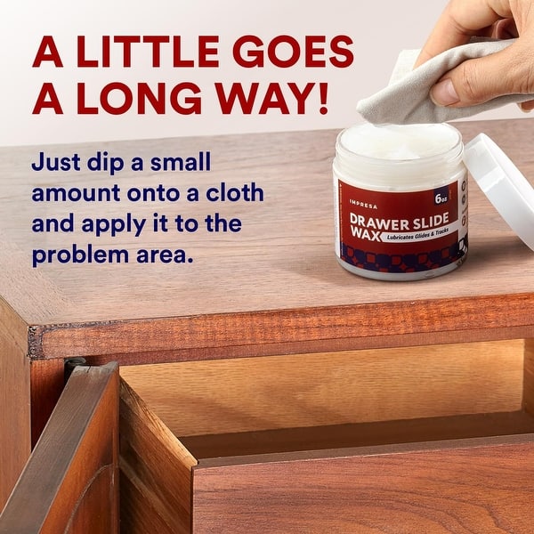 Impresa 6oz. Jar Drawer Wax Sliding Wood Lubricant to Reduce Unwanted  Friction - Bed Bath & Beyond - 43140842