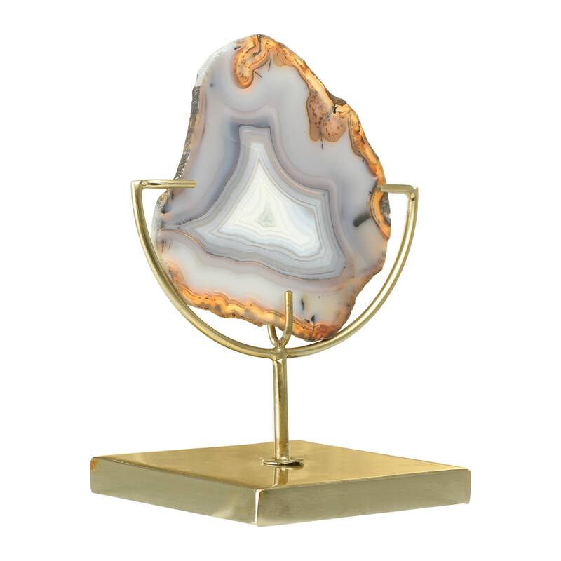 Natural Brown Agate on Stand - 5.3"L x 4.0"W x 7.3"H
